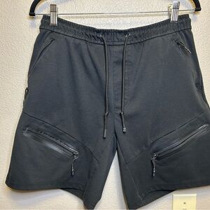 Pull&Bear Men's Black Bermuda Athletic Athleisure Loungewear Workout Shorts Sz L